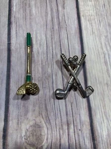 Set Of Two Golf Pins Vintage - Picture 1 of 7