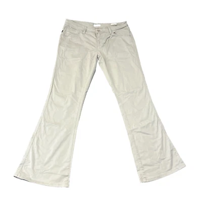 Womens Flared Chinos Low Rise Stretch Light Grey Wash Armani Jeans J45 W32 L32 - Image 1 of 4