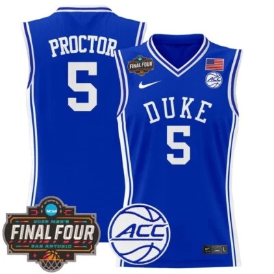 Men's Duke Blue Devils 2025 Final Four Patch Jersey Tyrese Proctor - Image 1 of 4