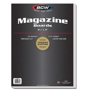 100 BCW Magazine Size Comic Backing Boards 24pt 215mm 279mm - Picture 1 of 7