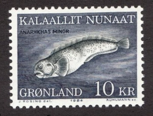 1984 Gronland Greenland Sc# 137, Marine Life, Spotted Wolffish. MNH Cv$5.50 - Picture 1 of 1