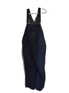 Big Ben Bib Denim Overalls Dark Blue Wash Classic Comfort Workwear Casual 44x30 - Picture 1 of 5