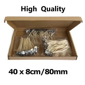 Stoppini pre cerati lunghi 40 x 8 cm / 80 mm per fare candele con supporti - Foto 1 di 1