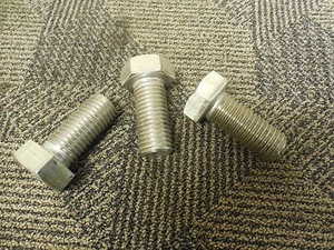 (3) NO NAME 1-1/8-7X2-1/2 HEX HEAD BOLT 304 STAINLESS S/S LOT OF 3 NEW - Picture 1 of 4