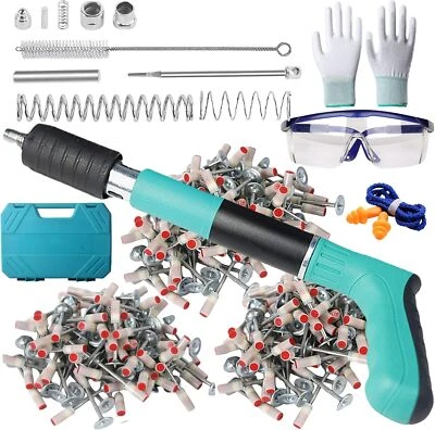 SPRIEGEN Hochdruck-Nagelpistole DIY Nagel-Wandbefestigungswerkzeug mit 200 Nägeln Satz DE