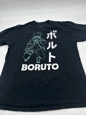 Ripple Junction Boruto T-Shirt Men Large Graphic Print Logo Black ..#31498 - Image 1 of 4