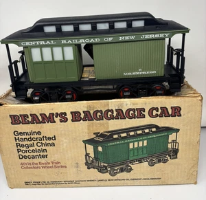 Jim Beam Central Railroad New Jersey Baggage Car Decanter EMPTY VTG - Imagen 1 de 15