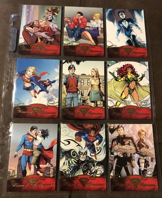 Juego de 9 tarjetas coleccionables Cryptozoic 2013 usadas con funda The Women of Superman Foto 1 de 2