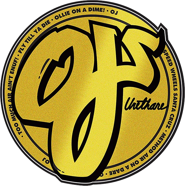 OJ CLASSIC 3"X3" GOLD FOIL STICKER (2 pack) - Image 1 of 1