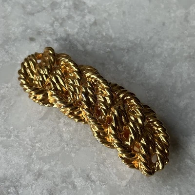 Cordón pinza de pelo cuerda retorcida tono dorado vintage hecho en Francia Foto 1 de 4