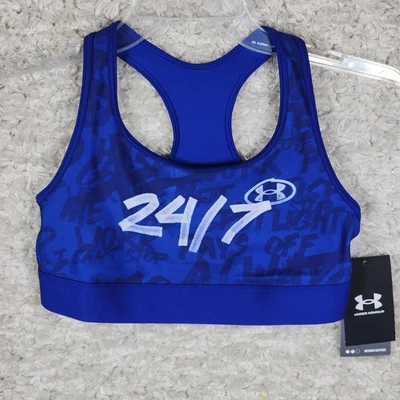 Sujetador deportivo Under Armour 24/7 azul pequeño soporte medio correr gimnasio mujer nuevo con etiquetas Foto 1 de 4