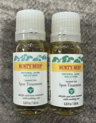 Burt’s Bees Natural Acne Solutions Targeted Spot Treatment .26 Oz ~2 Pack  READ - Image 1 of 4