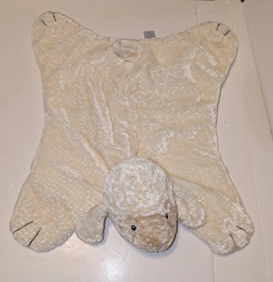 Baby GUND Comfy Cozy Lamb 5865 Security Blanket Lovey Plush Cream Ivory Satin - Image 1 of 4