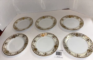 6-Noritake 175 Christmas Ball  Dessert/bread Plates  Green mark 16034 6.5 in - Picture 1 of 9