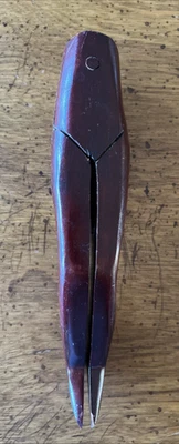 Vintage Dark Brown Wooden Carved Nutcracker - Woman's Legs Risque Figural Form - Image 1 of 4