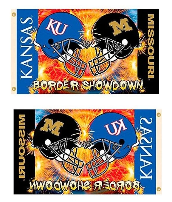 House Divided Flag 3x5 Kansas Jayhawks and Missouri Tigers NWT Single Sided - Image 1 of 1