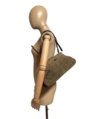 Vtg Dolce & Gabbana D&G Brown Corduroy Shoulder Bag - Image 1 of 4