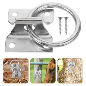 4 Pcs Horse Tie Ring Secure Metal Rope Halter Equestrian Equipment - Picture 1 of 12