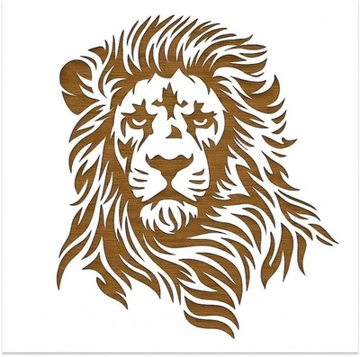 Plantilla León Principal 8.5" x 11" Reutilizable Resistente Flexible Plástico Transparente Plantillas Arte Foto 1 de 4