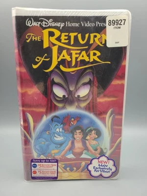 New Sealed VHS Clamshell Walt Disney Home Video Aladdin's The Return of Jafar - Image 1 of 4