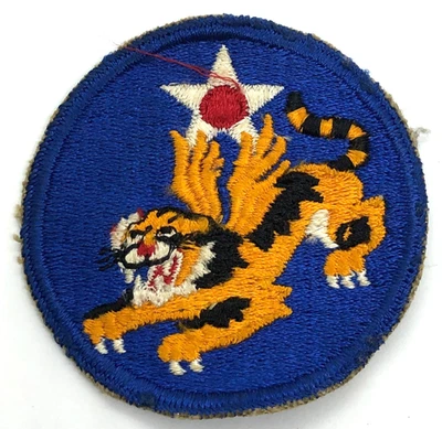WWII US 14th Army Air Forces Flying Tigers Shoulder Patch - Image 1 of 3