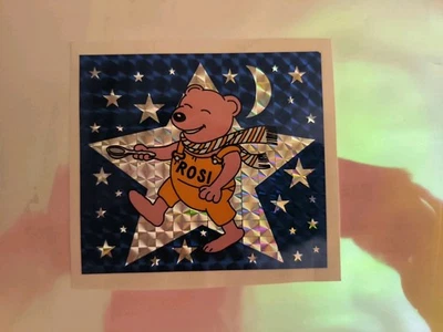 Riesiger Sticker Aufkleber Glitzer Prismatisch Bär Stern Vintage Gebraucht.Klebt - Bild 1 von 2