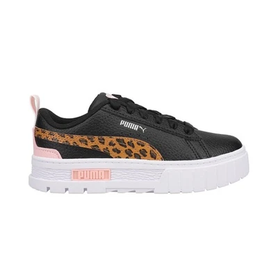 Tenis PUMA Mayze Wild Leopardo Plataforma Con cordones Niñas Pequeñas Negros, Marrón Ca Foto 1 de 4
