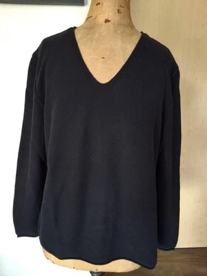 samoon 44, Schwarzer Pullover, Aus BIO Baumwolle,  Waschbar - Bild 1 von 4