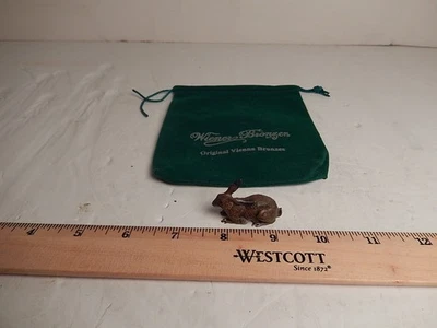 Super Cute Franz Bergman Miniature Rabbit Vienna Bronze Cold Painted Austria - Image 1 of 3