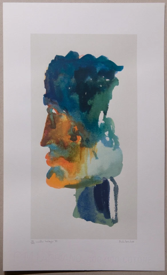 Serigraphie „Müder Krieger" Dirk Brinker 1981, signiert, numeriert - Bild 1 von 1