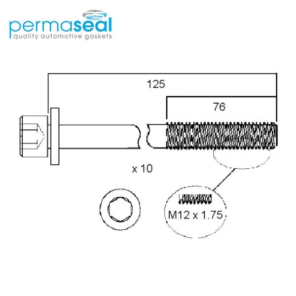 Head Bolt Kit FOR Nissan XTrail X-Trail T30 QR25DE 2.5 2001-04/2004 - Image 1 of 1