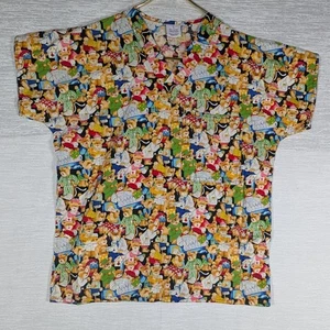 Scrubs Scrub Top Uniseex Small Multicolor Bears Short Sleeve Shirt - Picture 1 of 6