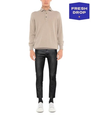 Pantalones de mezclilla recubiertos DSQUARED2 IT52 US42 XL logotipo elástico hechos en Italia PVP € 448 Foto 1 de 4