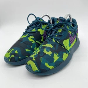 Nike Roshe One PREM Plus 807614-453 Women's 7 Casual Shoes Camo Green Purple - Picture 1 of 11