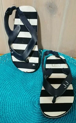 Sandalias Chanclas Janie & Jack Bebé Niño Niño 6" 1 Año Mar Azul Marino Rayas Foto 1 de 4