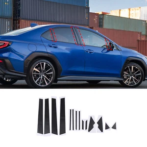 Carbon Look Car Window Center Post Pillar Sticker Vinyl For Subaru WRX 2022-2023 - Picture 1 of 11