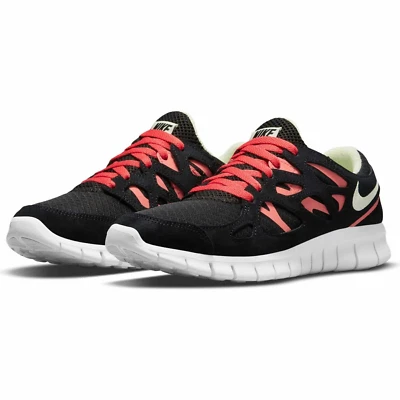 New Women’s Nike Free Run 2 (Black/Lime Ice/Magic Ember) DM9057-002 Size 8.5 - Image 1 of 4