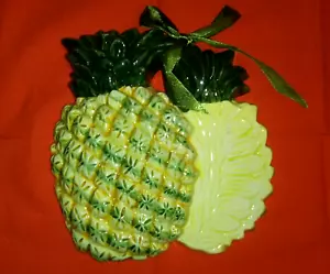 NUEVO- Colgante de Pared Cerámica Piña-Retro MCM-Fruta-Tiki-Decoración de Cocina - Imagen 1 de 3