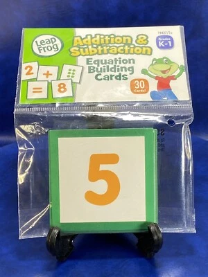 Juego de 30 tarjetas de construcción de ecuaciones de suma y resta de rana saltadora grado K-1 Foto 1 de 3