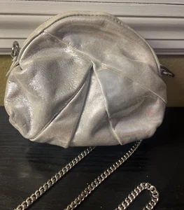 KOOBA Women's Small Sized Metallic Silver Purse detachable chain strap 22" Drop - Picture 1 of 10