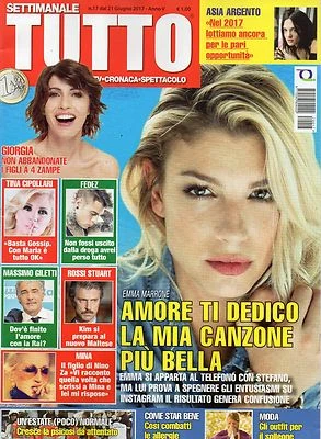 Tutto 2017 17.Emma Marrone,Madonna,Asia Argento,Samanta Togni,Kim Rossi Stuart - Immagine 1 di 4