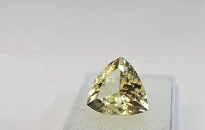 Yellow Sapphire Trillion Cut 11-12 Ct Natural EGL Certified Loose Gemstone Foto 1 de 4