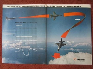11/82 PUB SUNDSTRAND AEROSPACE IDG SYSTEM F-16 FLIGHT TEST DATA ORIGINAL AD - Picture 1 of 1