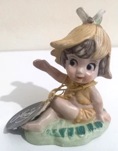 Saxony - Pixie/Fairy Girl with Flower Hat - Ornament/Figurine, 9cm, Vintage - Bild 1 von 3