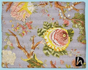 Traditional Coverlet Kantha Quilt Blanket King Size Cotton Ralli Floral Bedsheet - Picture 1 of 7