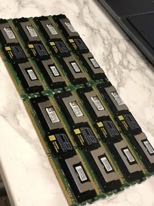 4 x Kingston FB-DIMM KVR667D2D4F5/2G PC2-5300F 2GB server memory + 2 x 512mb - Picture 1 of 3