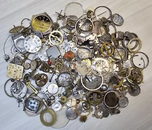 Old Mechanical Watch Parts Winding heads Movements Balances Hands Parts Assorted - Picture 1 of 12