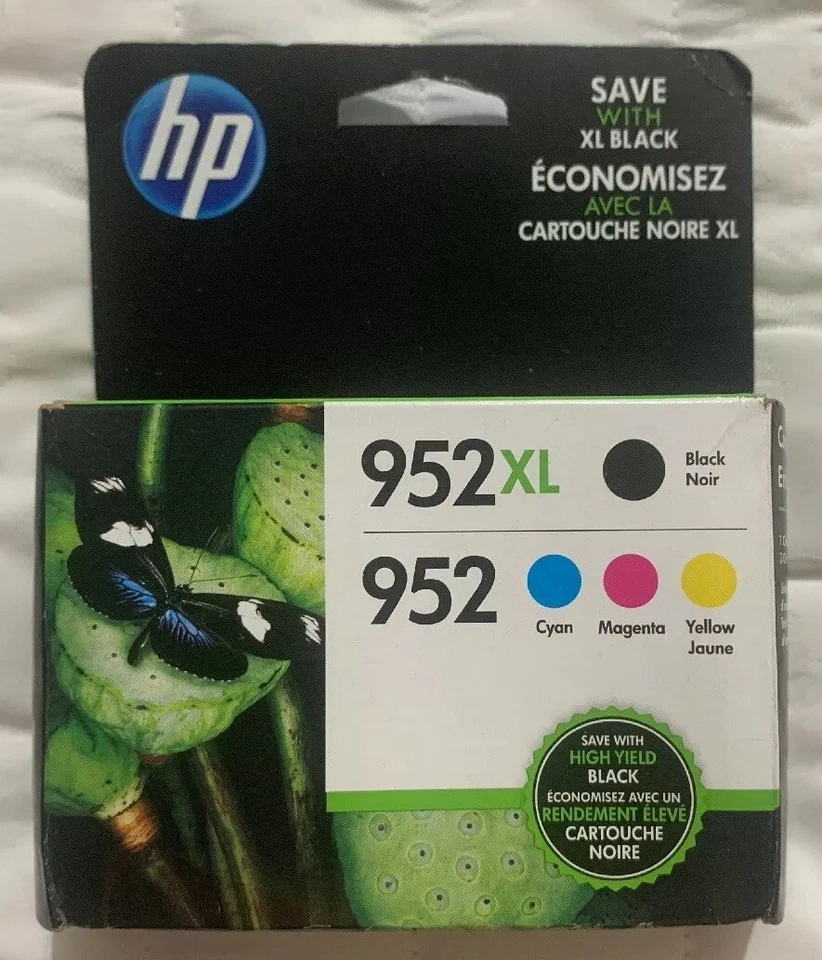 HP N9K28AN (952) Black XL Tri Color Standard Yield Color Ink Cartridge OEM *