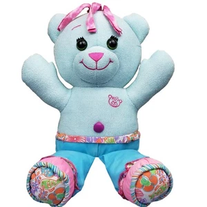 Doodle Bear Draw on Me 16" Blue Plush Stuffed Animal Light Blue Shorts - Picture 1 of 11