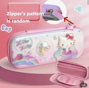 Hello Kitty Sanrio Pencil Case School Essentials Organizer Container Kawaii - Picture 1 of 5